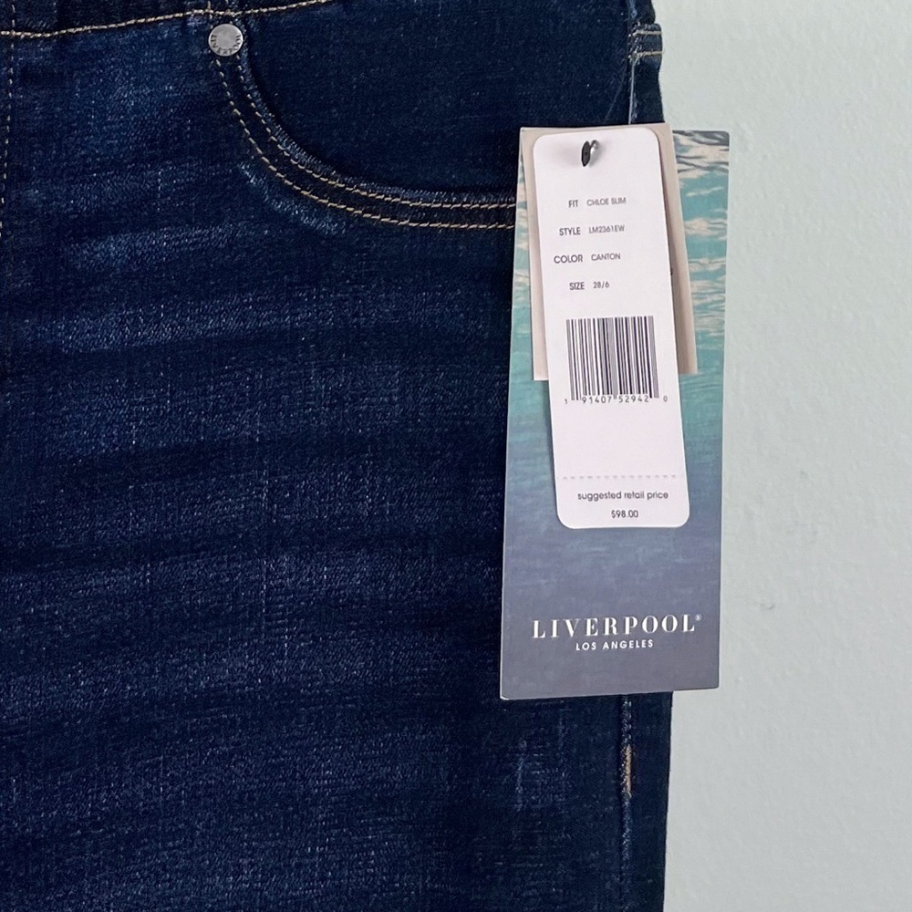 NWT Liverpool Chloe Pull-On Slim Eco Jeans 29" in Canton - Picture 4 of 7